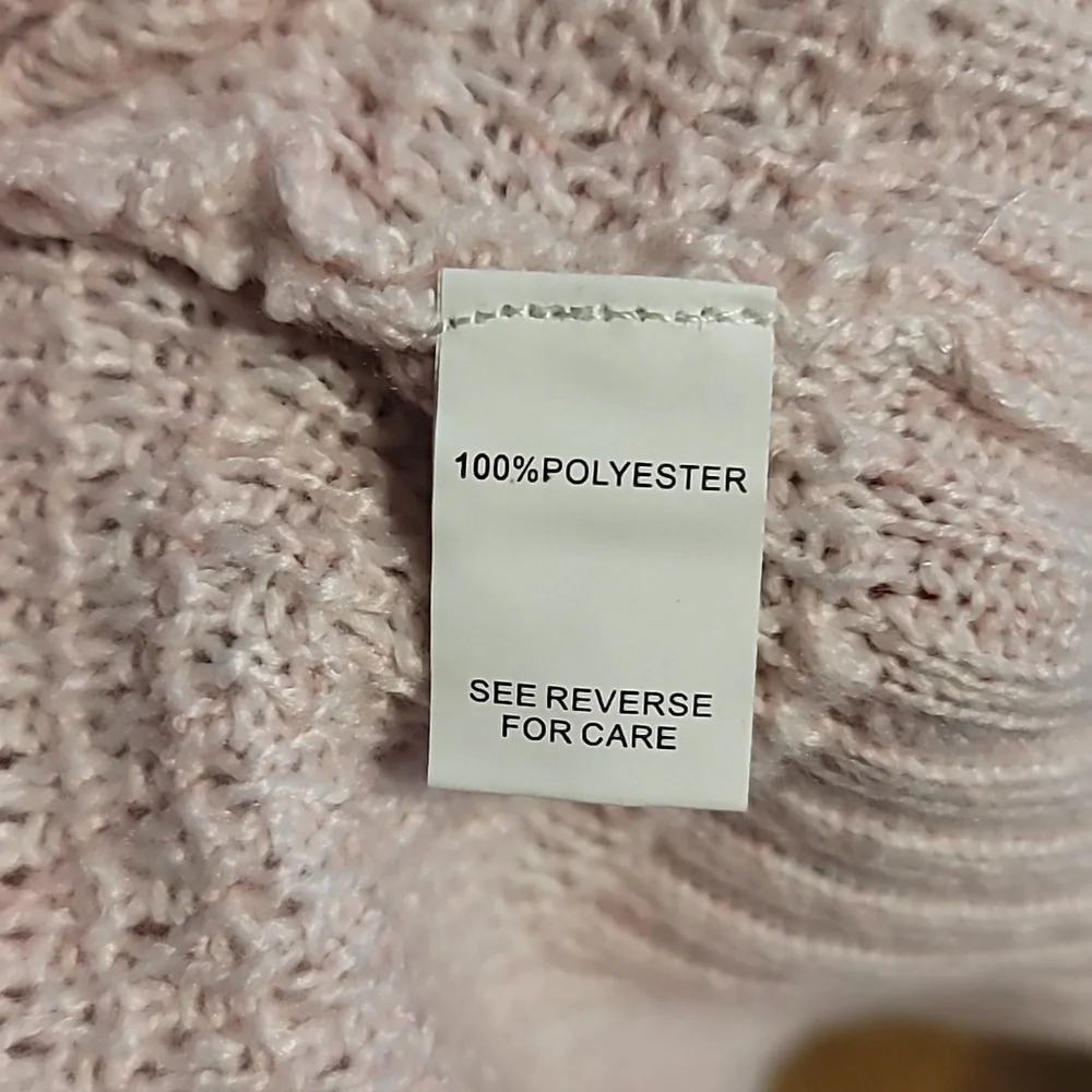 Moral Fiber Pullover Sweater Women's 3X Pink Open Knit Long Sleeve Light Y2K - Picture 10 of 11